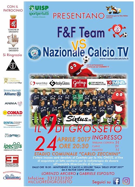 Grosseto-24 Aprile 2017 – ore 20,30